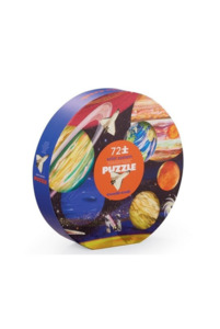 Puzzles 6: Crocodile Creek 72pc Round Box Puzzle Realistic Solar System