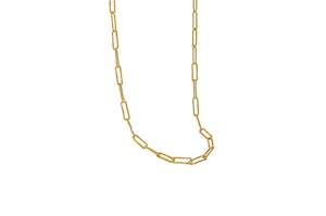 Jewellery Accessories: 18K Gold Plated 925 Sterling Silver Minimalist Chain Necklace