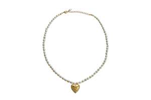 Baroque: Gold Plated Heart Necklace