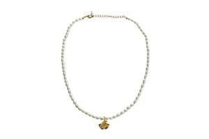 Baroque: Gold Plated Ginkgo Leaf Necklace