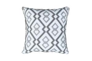 Modern Geometric Diamond Embroidered Cushion Cover