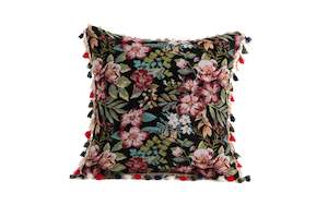 Cushion Covers: Moroccan Style Jacquard Cushion Cover - Flower Clusters