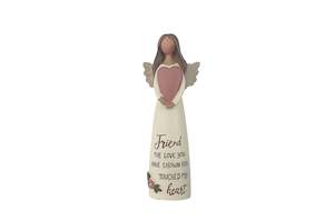 Home Accessories: Hand Painted "Friend" Angel Figurine