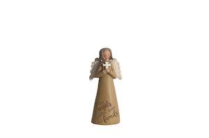Home Accessories: Hand Painted "Family" Angel Figurine