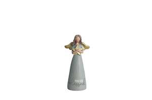 Home Accessories: Hand Painted "You Are Blessed" Angel With Star Figurine