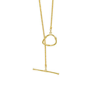 Necklaces: 18K Gold Plated 925 Sterling Silver OT Clasp Minimalist Necklace
