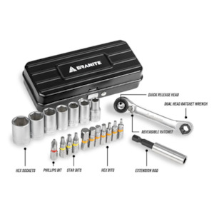 Granite Designs: Granite Designs Duet Hex Bit & Socket Ratchet Tool Kit