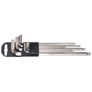 Unior Tools: Unior Set of Ball End Hexagon Wrenches, Long Type On Plastic Clip Metric