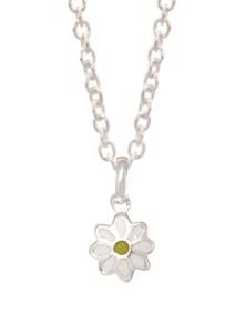 ENAMELLED: STG ENAMEL DAISY PENANT ( CHAIN priced separately)