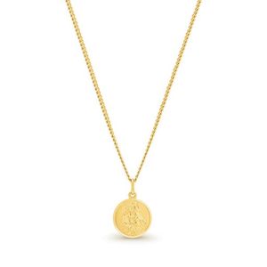 Necklaces: 9K YELLOW GOLD ST CHRISTOPHER PENDANT