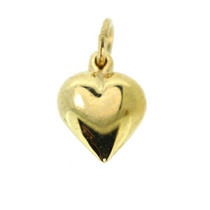 Charms: 9ct Heart Charm Solid