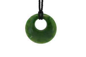 Aotearoa Features Pounamu: NZ greenstone pai on plaited leather cord