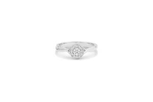 Engagement Wedding Diamond Rings: 9ct White Gold Cluster Diamond Ring