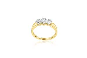 Engagement Wedding Diamond Rings: 9k White Gold 3-stone Diamond Ring