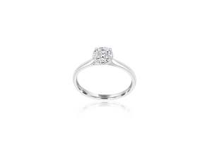 Engagement Wedding Diamond Rings: 9k White Gold Cluster Diamond Ring