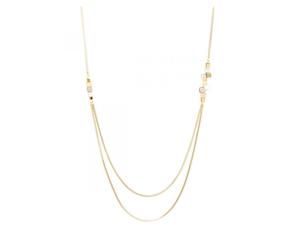 Coeur De Lion Necklace Yellow Gold Plated St/st Box Chain W/ Crystal Glass & Eur&hellip;