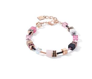 COEUR DE LION NATURAL SELECTION- BRACELET, GEO-CUBE ROSE GOLD PLT ST/ST W/ ROSE &hellip;