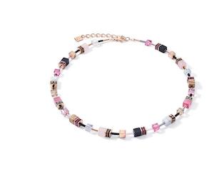 COEUR DE LION NATURAL SELECTION- NECKLACE, GEO-CUBE ROSE GOLD PLT ST/ST W/ ROSE &hellip;