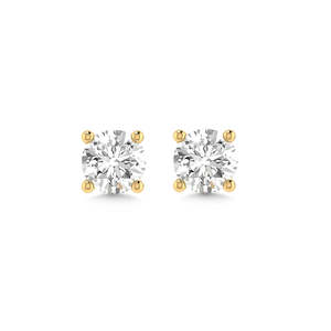 9K YELLOW GOLD DIAMOND EARRINGS (STUDS)