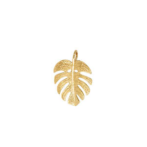 Plain Gold Pendants: 9k Yellow Gold Leaf Pendant
