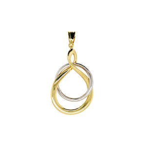 Plain Gold Pendants: 9k Yellow & White Gold, Silver Bonded Pendant