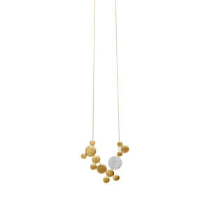 Dansk Vanity Dynamic Necklace Gold & Silver Colour Ion Plt,70cm Adjustable