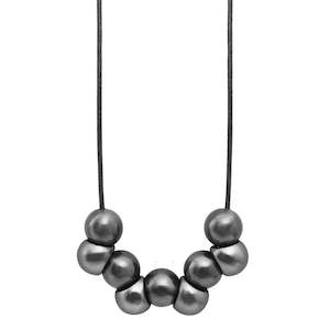 Dansk Burst Hematite Colour Ion Plated Necklace 40cm