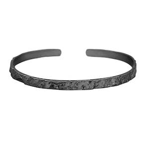 Dansk Smykkekunst: Dansk Amber Slim Hematite Colour Ion Plt Bracelet