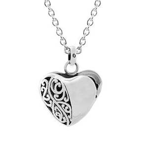Evolve Necklaces: Evolve Necklaces koru heart locket with chain