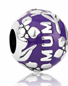 Evolve Charms Enamel Mum (Unconditional Love) Mulberry LKE063