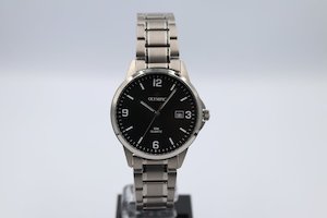Olympic Mens Watches: Olympic Mens watch titanium, black dial, b/let