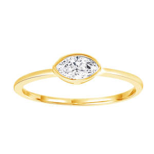 9K YG MARQUISE LGD SOLITAIR RING