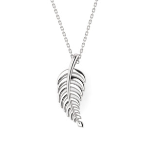 Silver Earrings 1: STG FERN MEMENTO NECKLACE