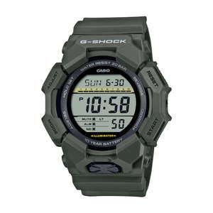 G Shock Watches: CASIO G-SHOCK RUGGED DIGITAL, GREEN RESIN BAND