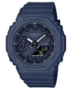 G Shock Watches: CASIO G-SHOCK DUO MID SIZE CARBON CORE, S/W ALARM 200M NAVY BLUE CASE AND RESIN BAND
