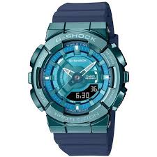 CASIO G-SHOCK LDS DUO SLIM DESIGN S/W, ALARM, 100M WR BLUE CASE, NAVY RESIN BAND