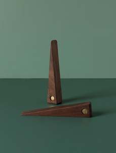 Brass and Walnut Doorstop