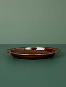 Crafted In Japan: Oval Plate // Brown