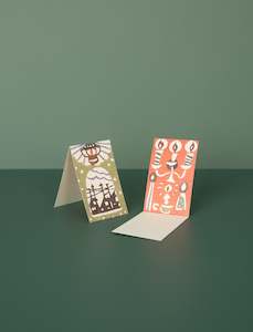 Christmas Decorations Gift Wrapping: Folded Message Cards // Lights in the Dusk