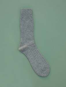 Winter: Cashmere Blend Crew Socks // Light Grey