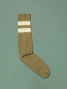 Escuyer: Tube Socks // Khaki & Ecru