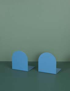 Sale: Folded Metal Bookends // Wedgewood