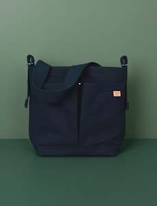 Apparel Accessories: 2 Pocket Crossbody Tote // Navy