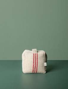 Grain Sack Door Stop // Red Stripe