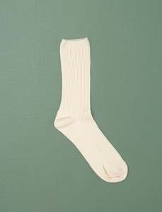 Winter Warmers: Cotton Ribbed Socks // Cream