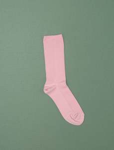 Winter Warmers: Cotton Fine Ribbed Socks // Blush