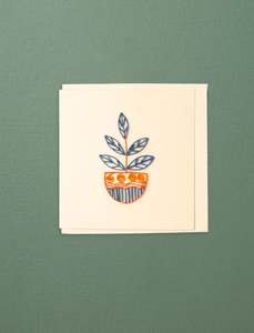 Jute Paper Note Card // Plant