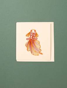 Christmas Decorations Gift Wrapping: Jute Paper Note Card // Fish