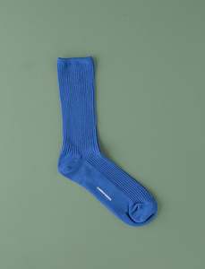 Cotton Ribbed Socks // French Blue