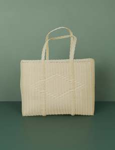 Basket Weave Tote // Vanilla